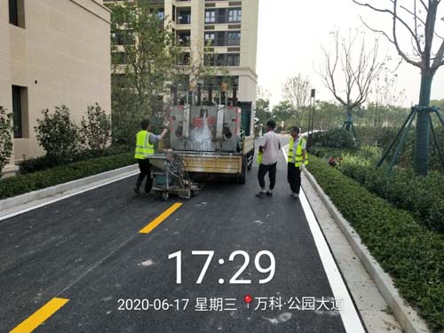 萬科公園飛揚道路劃線項目完工